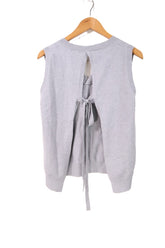 אפודת סריג מעוצבת חדשה באפור- XS-M